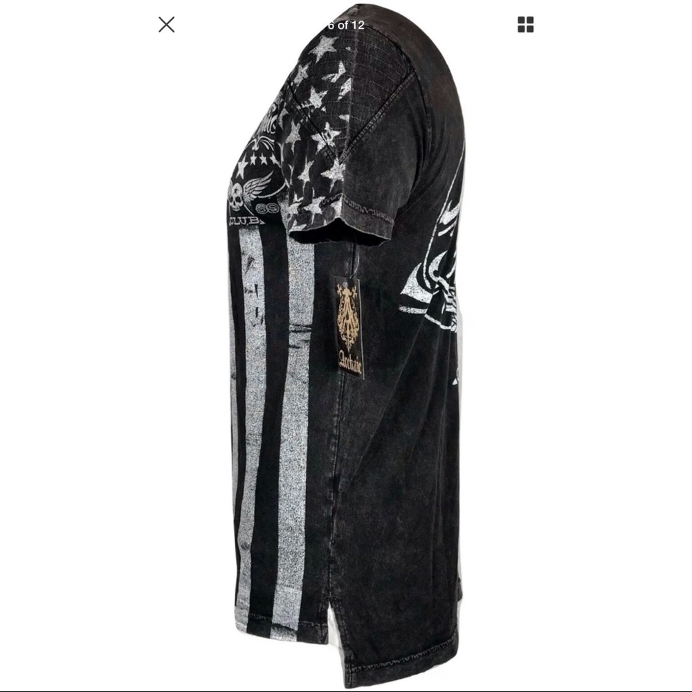 ARCHAIC by AFFLICTION Mens T-Shirt NATION USA FLAG - Picture 6 of 9